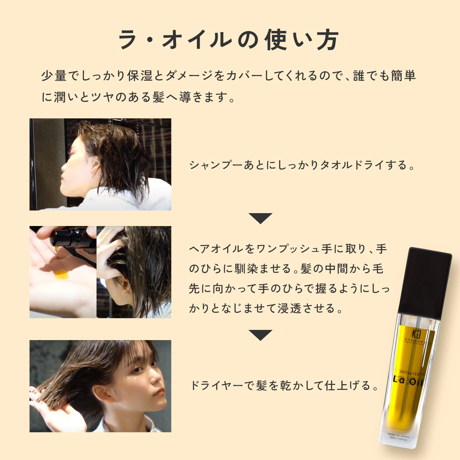 KYOGOKU La Oil ラ オイル 洗い流さないトリートメント 天然由来ヘアオイル 28ml
