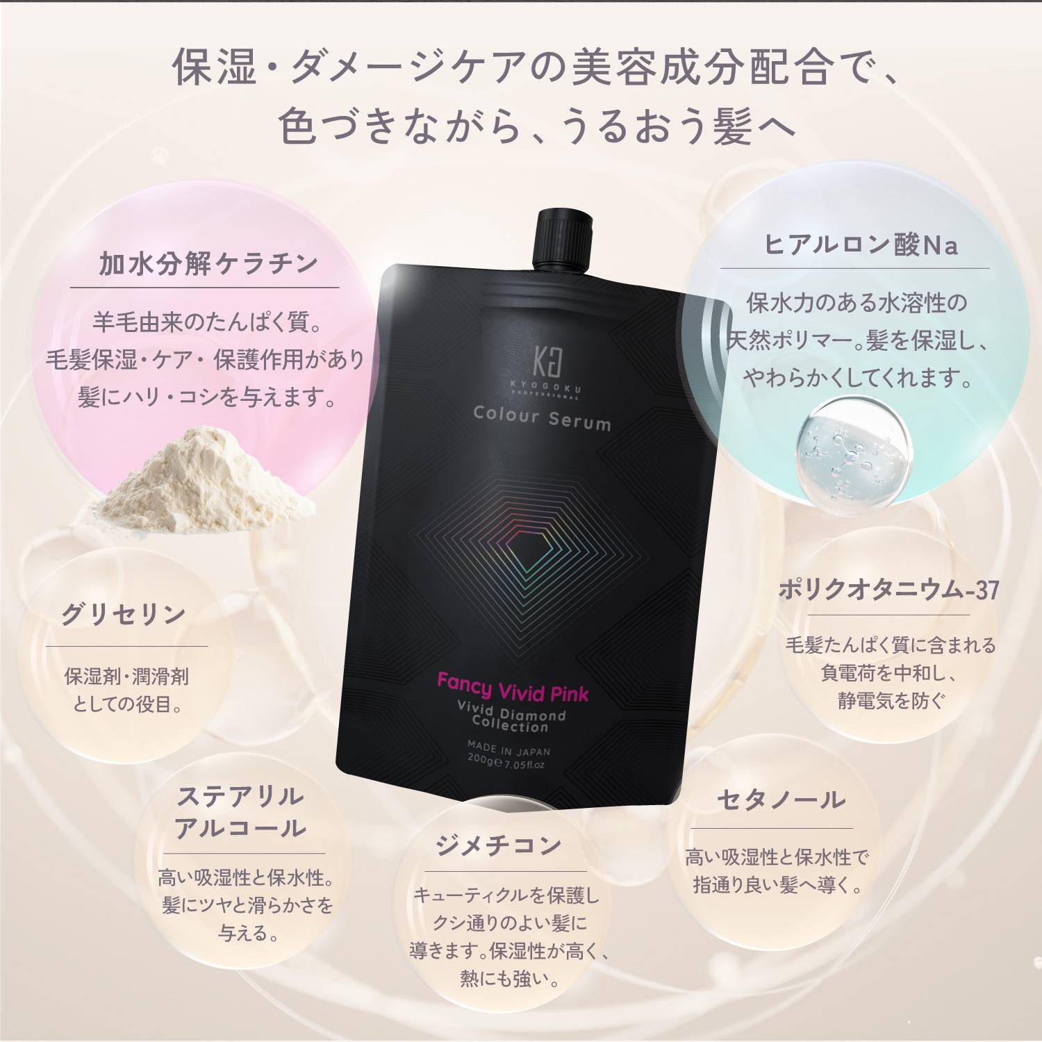 KYOGOKU カラーセラム(ファンシービビッド ピンク) 200g カラーバター カラートリートメント