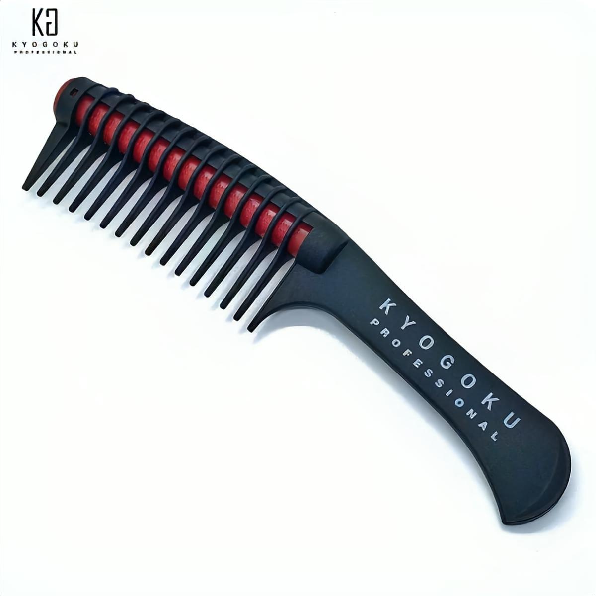 KYOGOKU ローラー ジャンボ コーム 1本 櫛 スタイリング カラーリングコーム ローラー付き 頭皮につかない コーミング ヘアカラーコーム 回転コーム カラーリング くし レディース メンズ