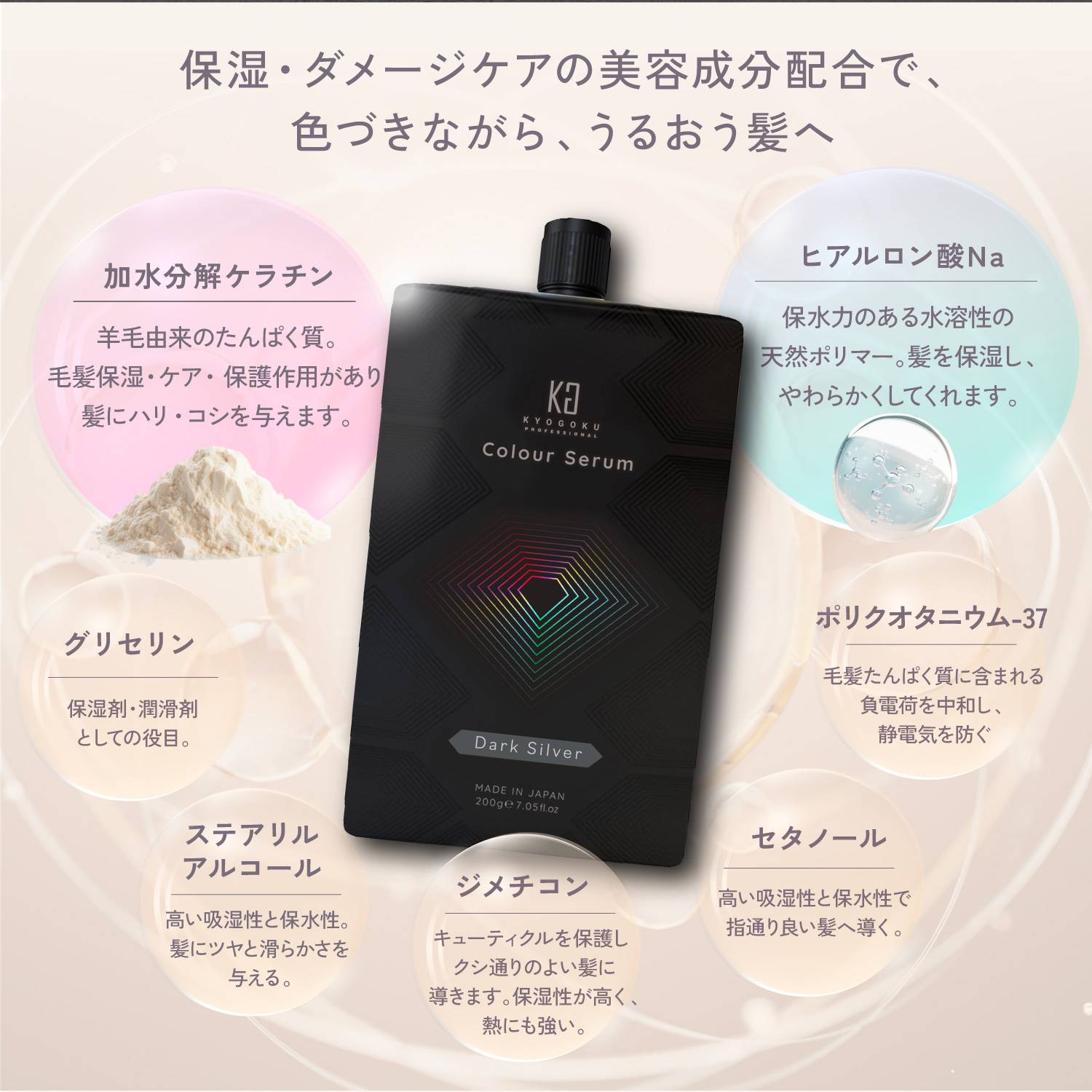 KYOGOKUカラーセラム(ダークシルバー) 200g カラーバター カラートリートメント