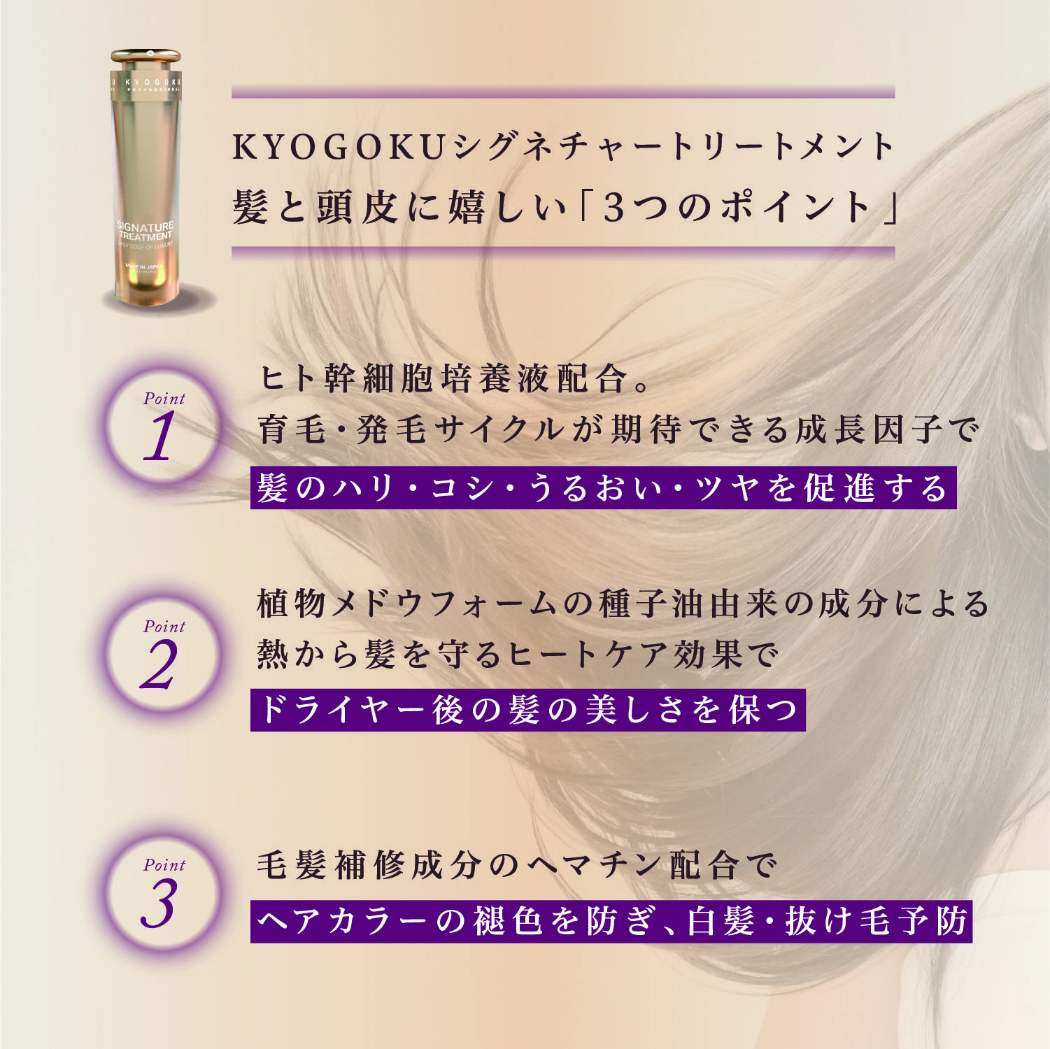 KYOGOKUシグネチャーシャンプー&トリートメント 各120ml