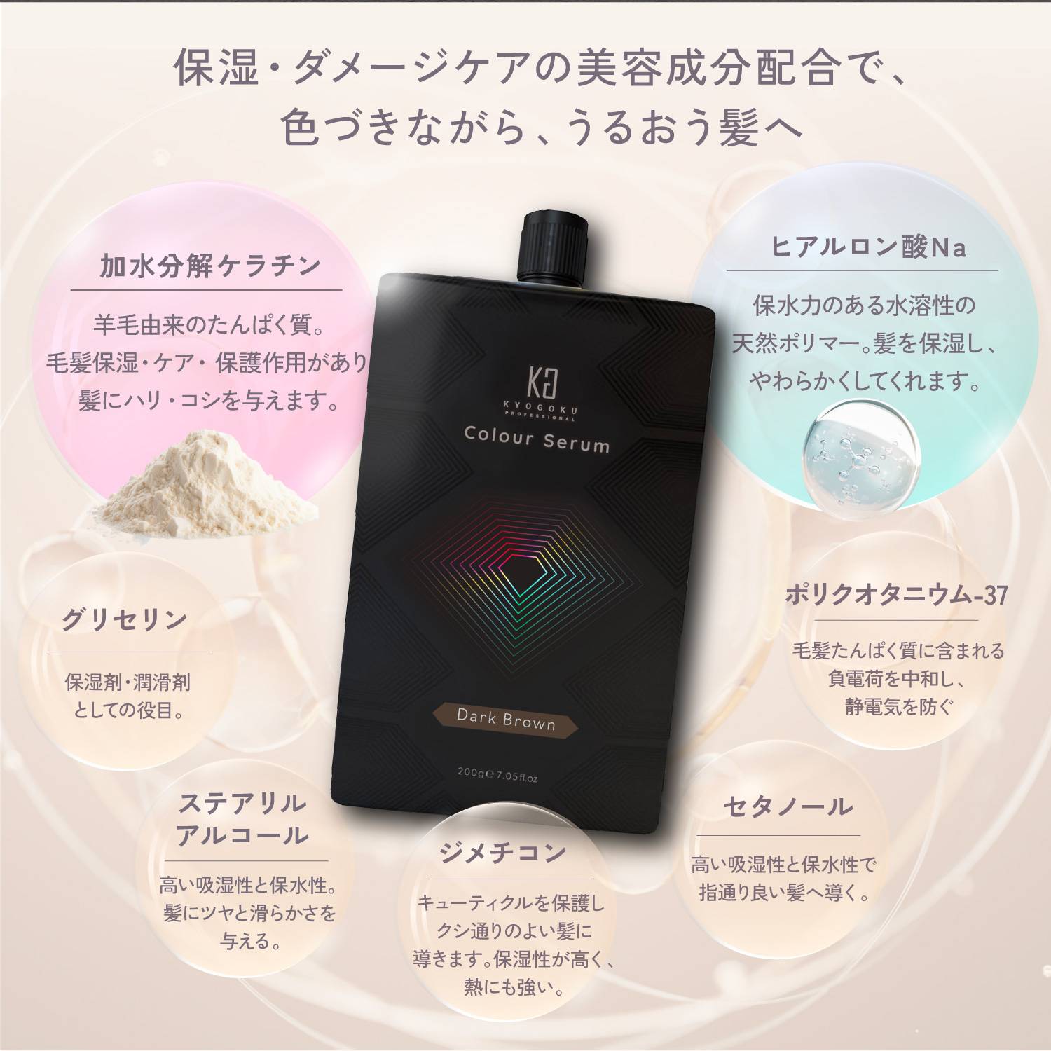 KYOGOKUカラーセラム ( ダークブラウン ) 200g カラーバター カラートリートメント