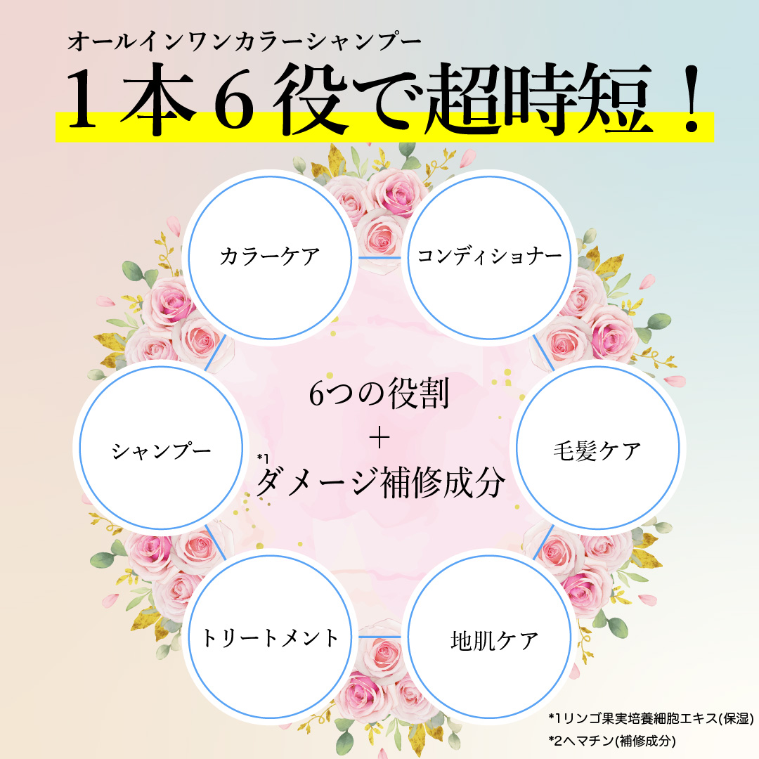 パーソナルカラーシャンプー アッシュグレー6役