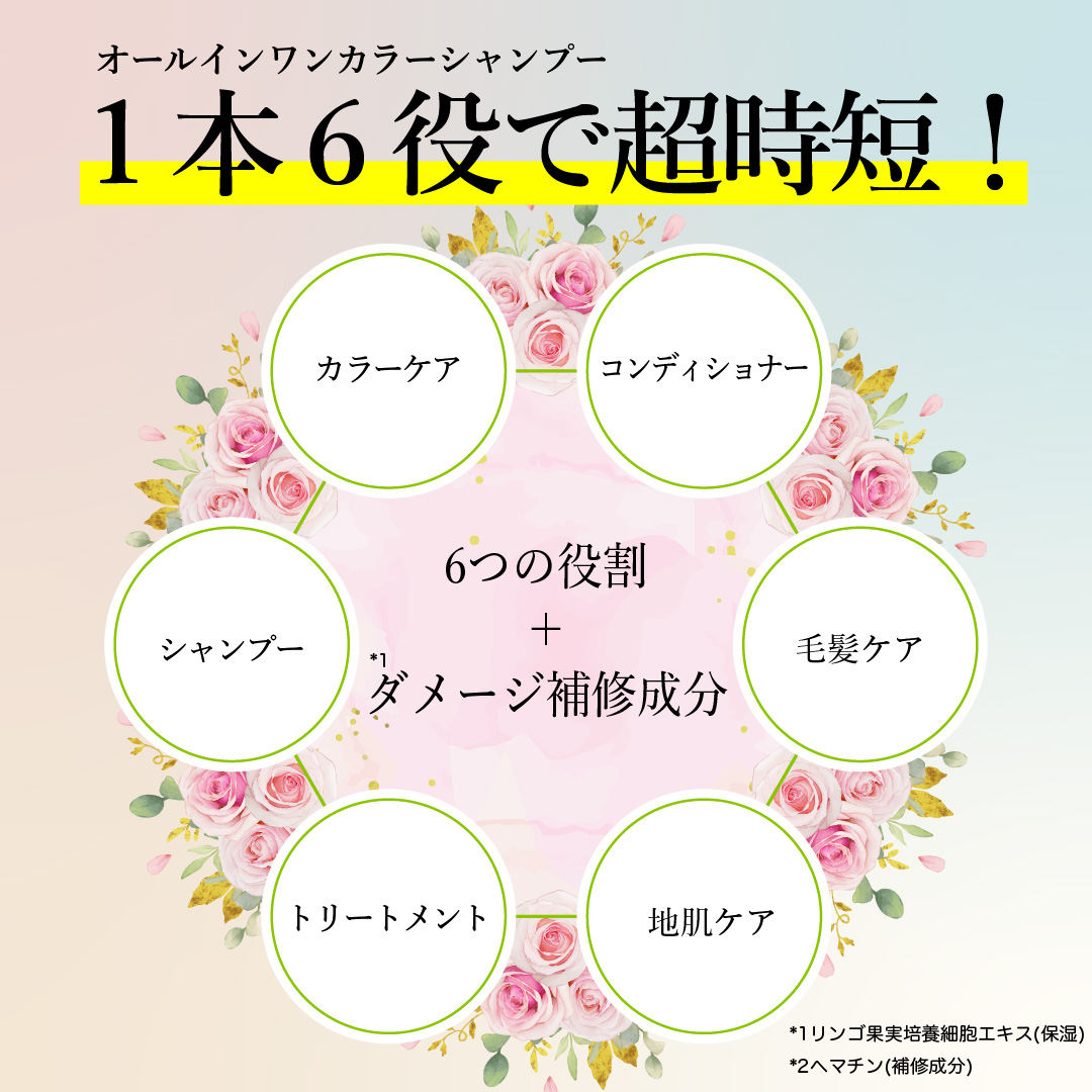 パーソナルカラーシャンプー オリーブアッシュは6役