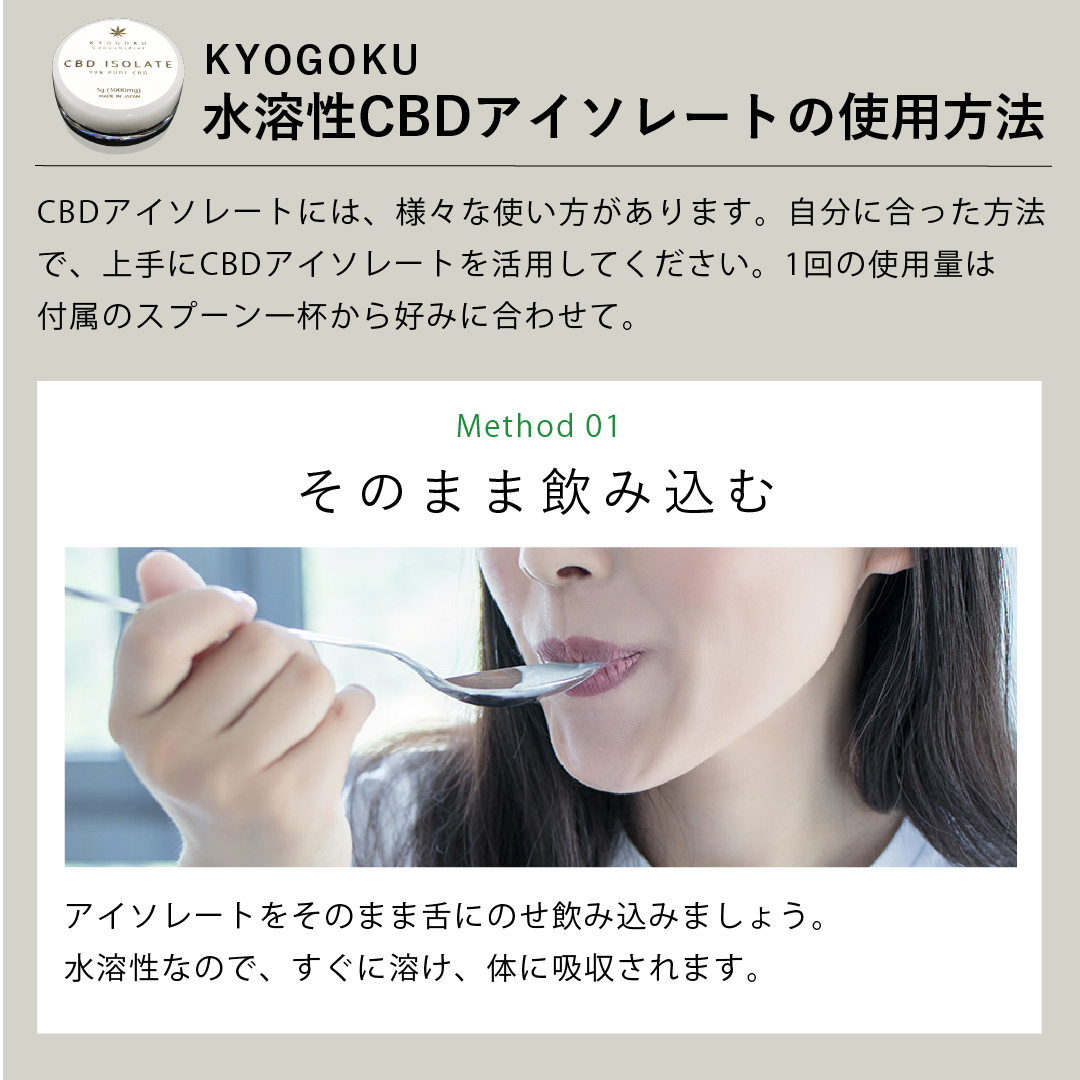 CBDアイソレートの使い方